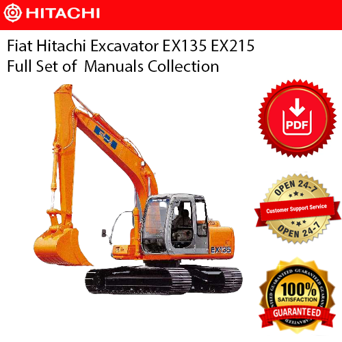 Fiat Hitachi Excavator EX135 EX215 Full Set of Manuals Collection