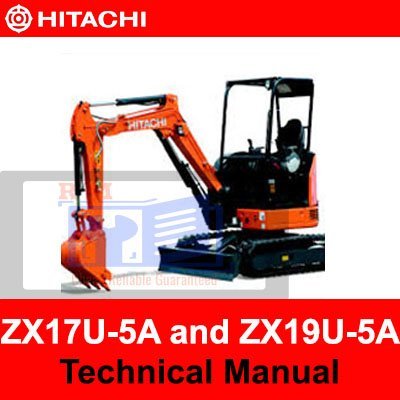 TECHNICAL MANUAL COVER FOR HITACHI ZX17U-5A AND ZX19U-5A EXCAVATORS